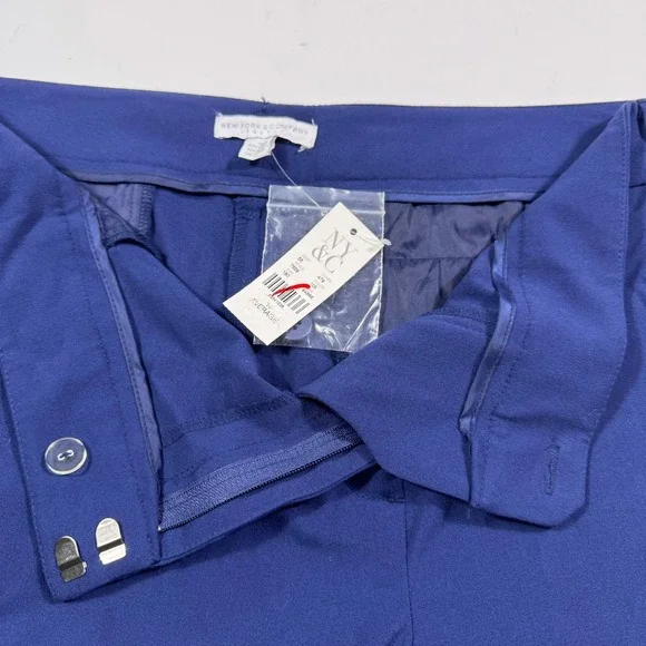 New York & Company Crosby Slim Leg Pants Slacks Blue Stretch 18 Average NWT - Picture 11 of 11